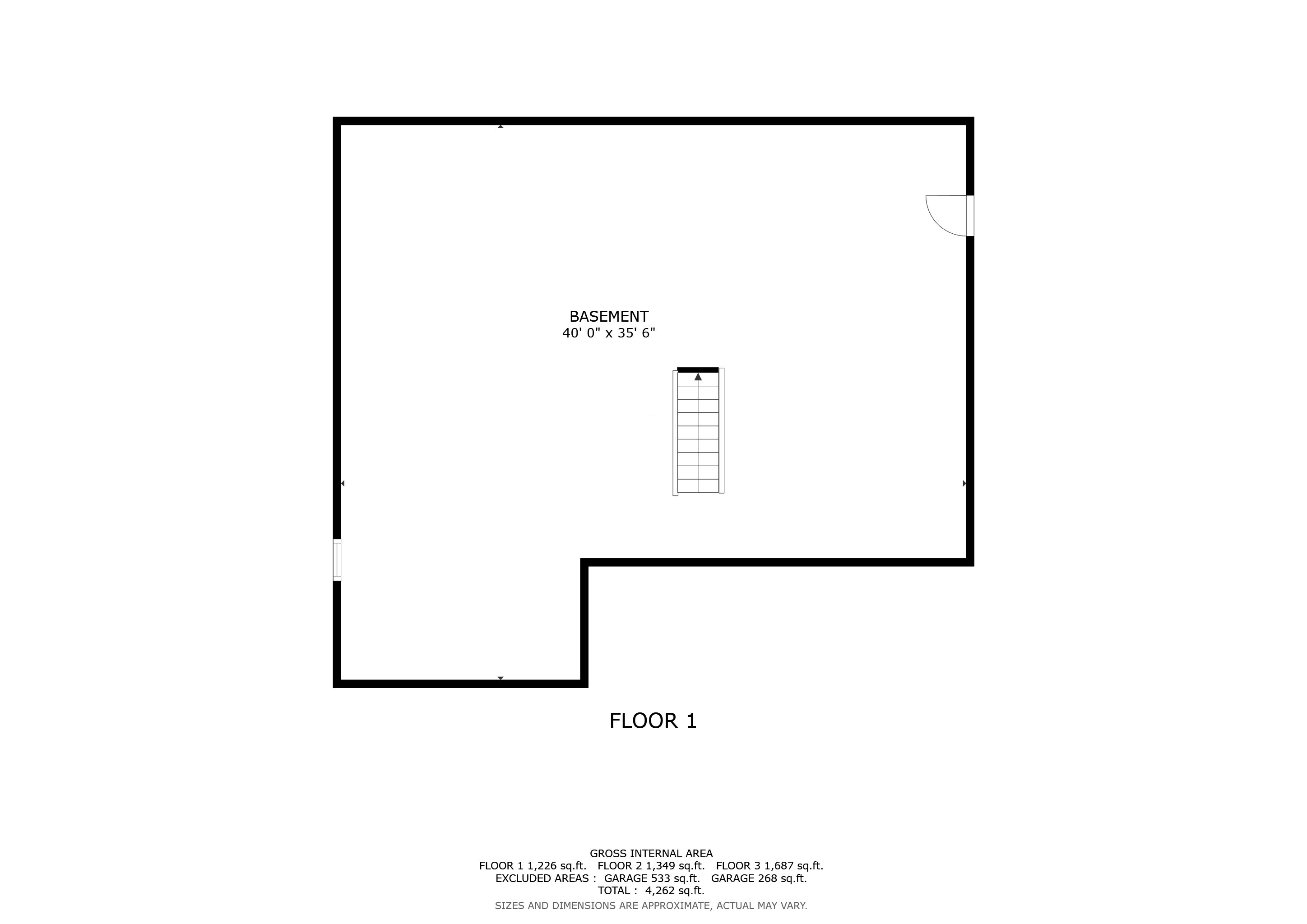 Basement floor plan for 19 Forest Street