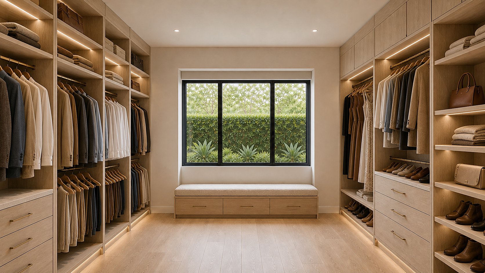 Rendering of the Lionshead Ranch primary walk-in dressing room